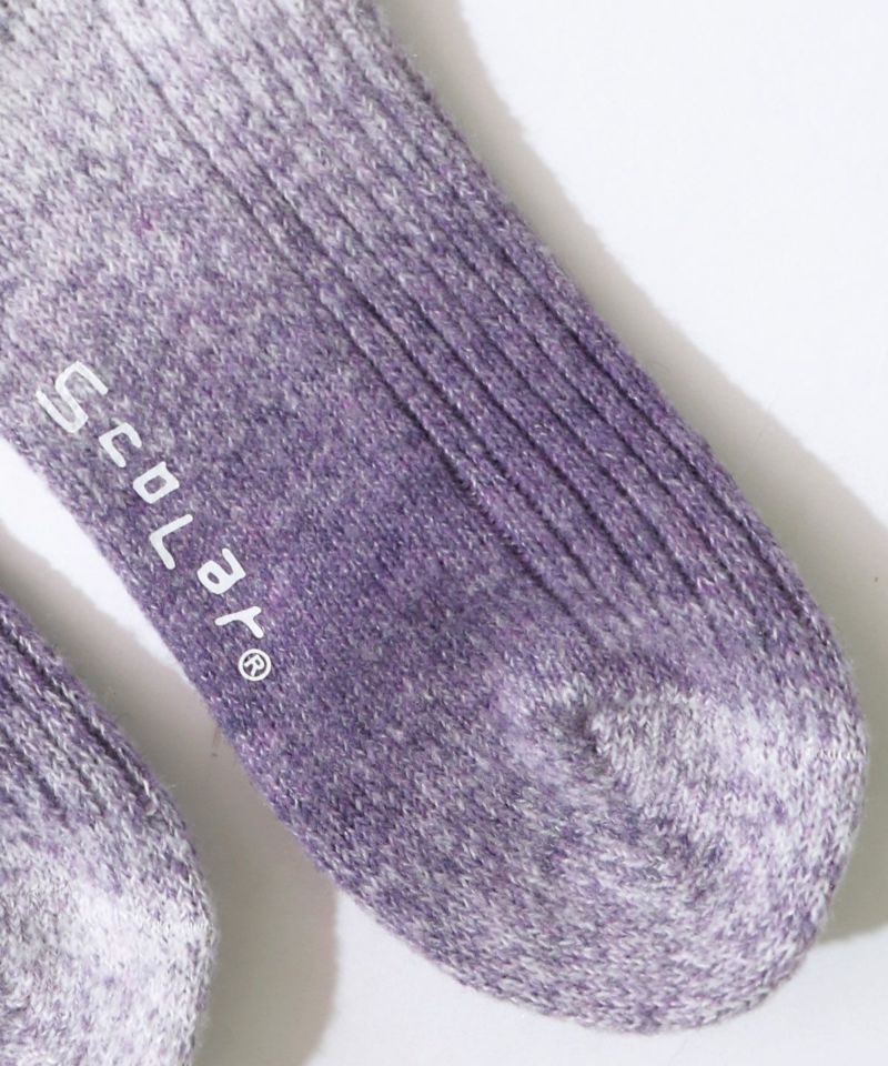 スカラーちゃんロゴ刺繍グラデーションソックス-17