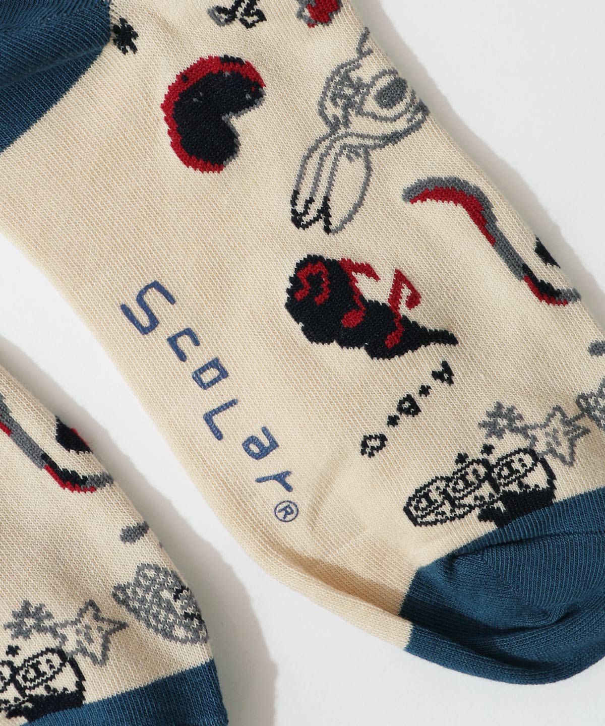 スカラーウサギと犬柄ソックス-11