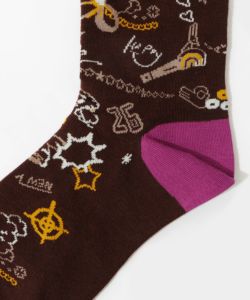 スカラーウサギと犬柄ソックス-15