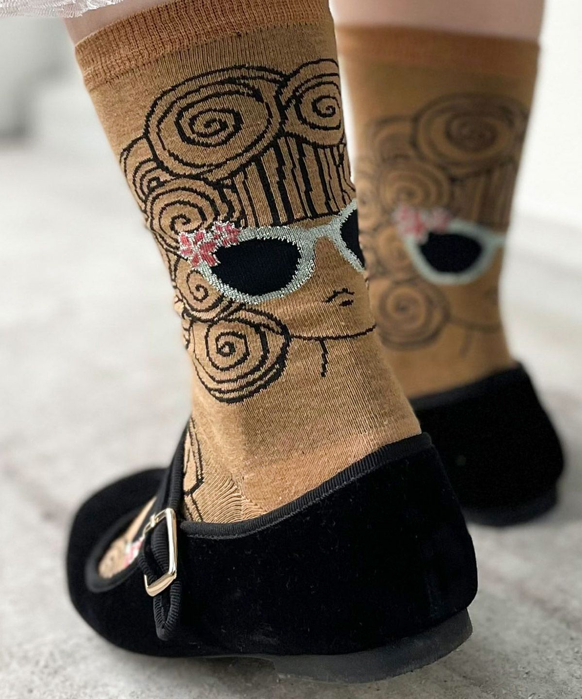 スカラーちゃんサングラス柄ソックス-2