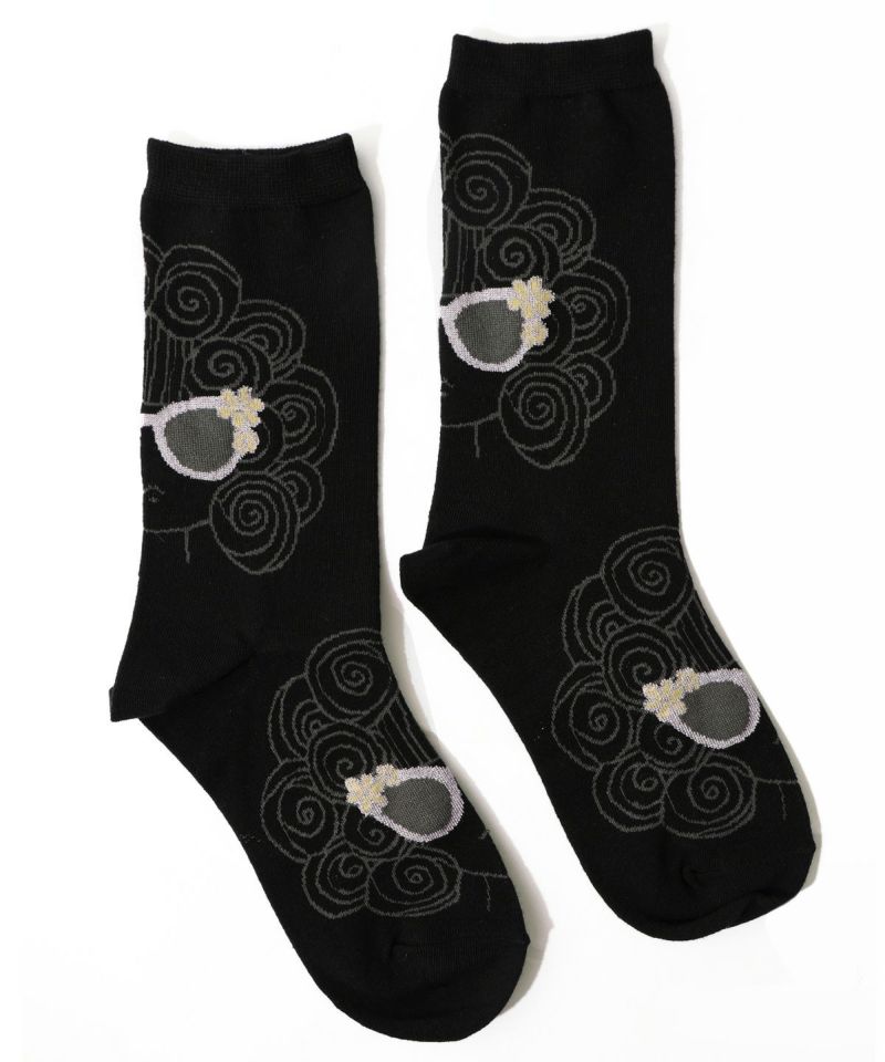 スカラーちゃんサングラス柄ソックス-5