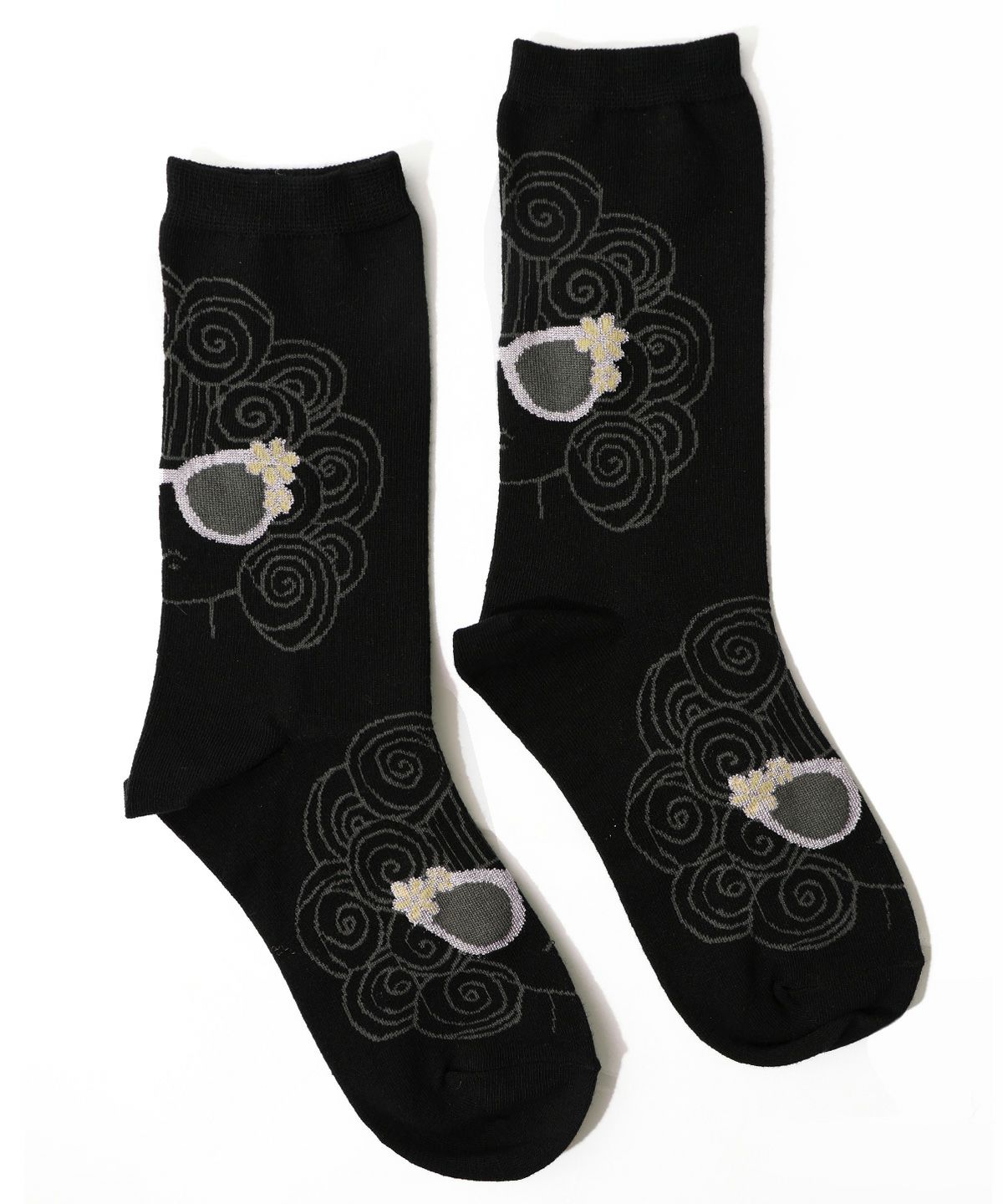 スカラーちゃんサングラス柄ソックス-5