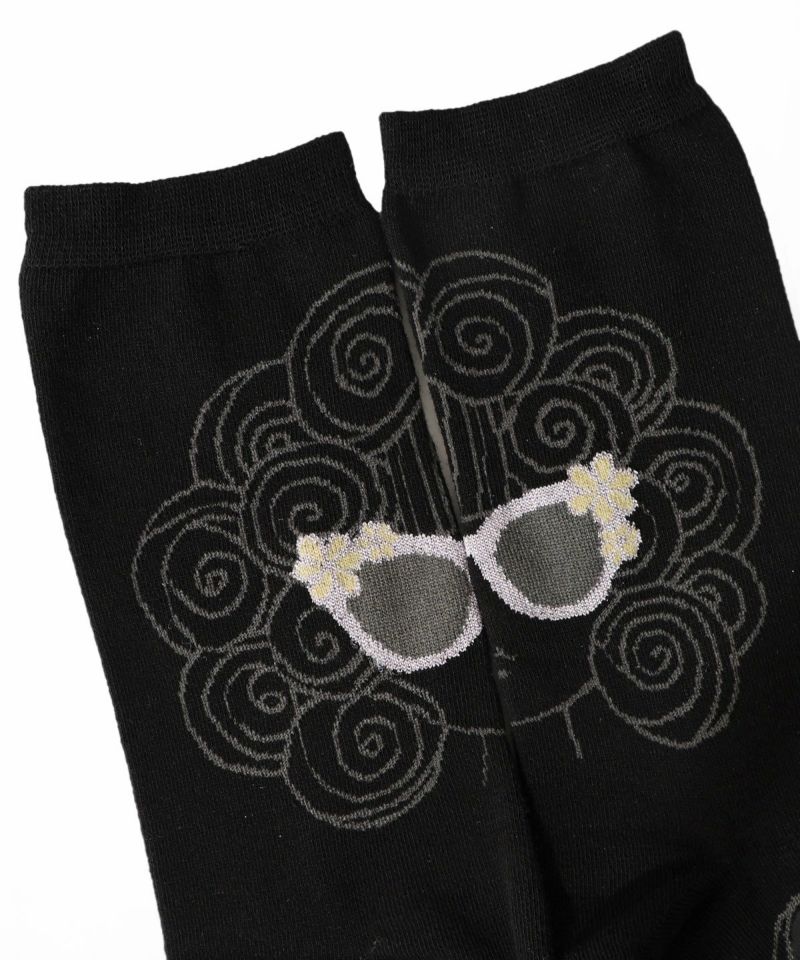 スカラーちゃんサングラス柄ソックス-6