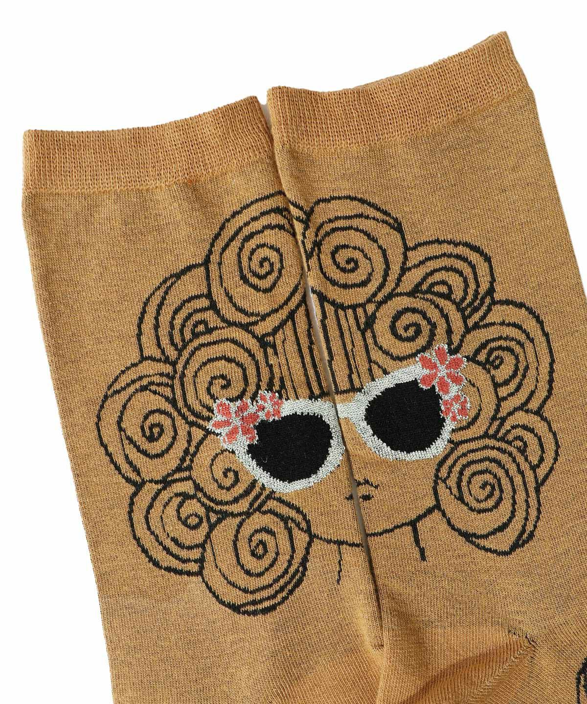 スカラーちゃんサングラス柄ソックス-11