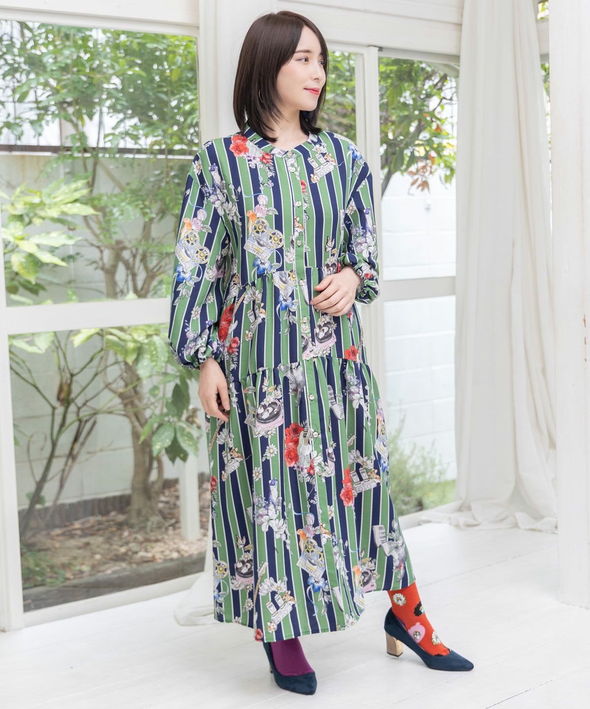 スカラーちゃん左右異柄ソックス-2