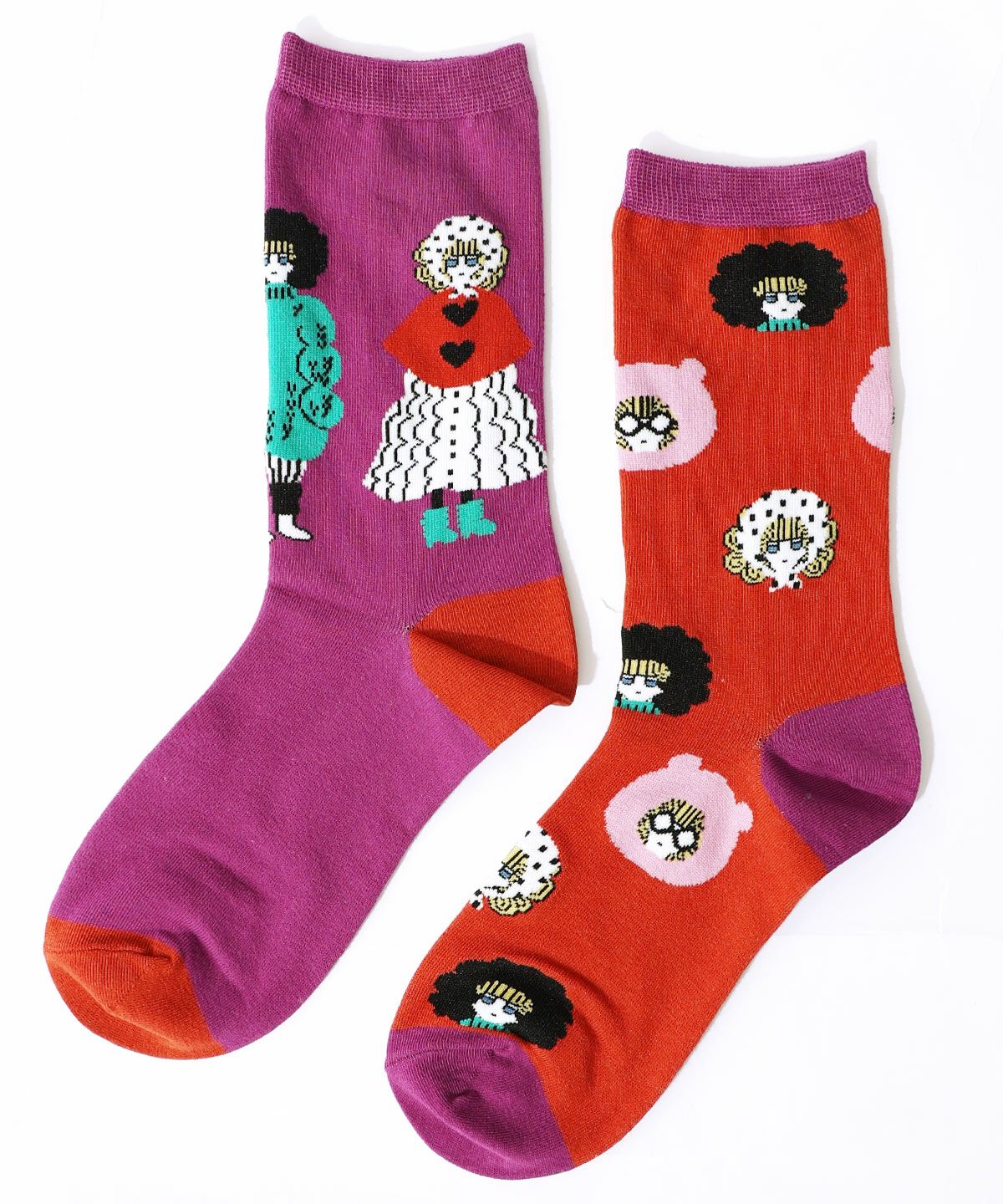 スカラーちゃん左右異柄ソックス-6