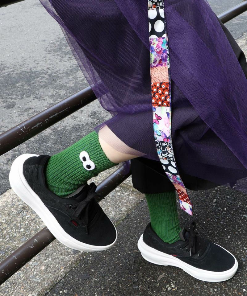 目玉ワッペン付リブソックス-4