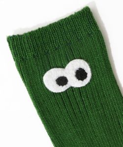 目玉ワッペン付リブソックス-8