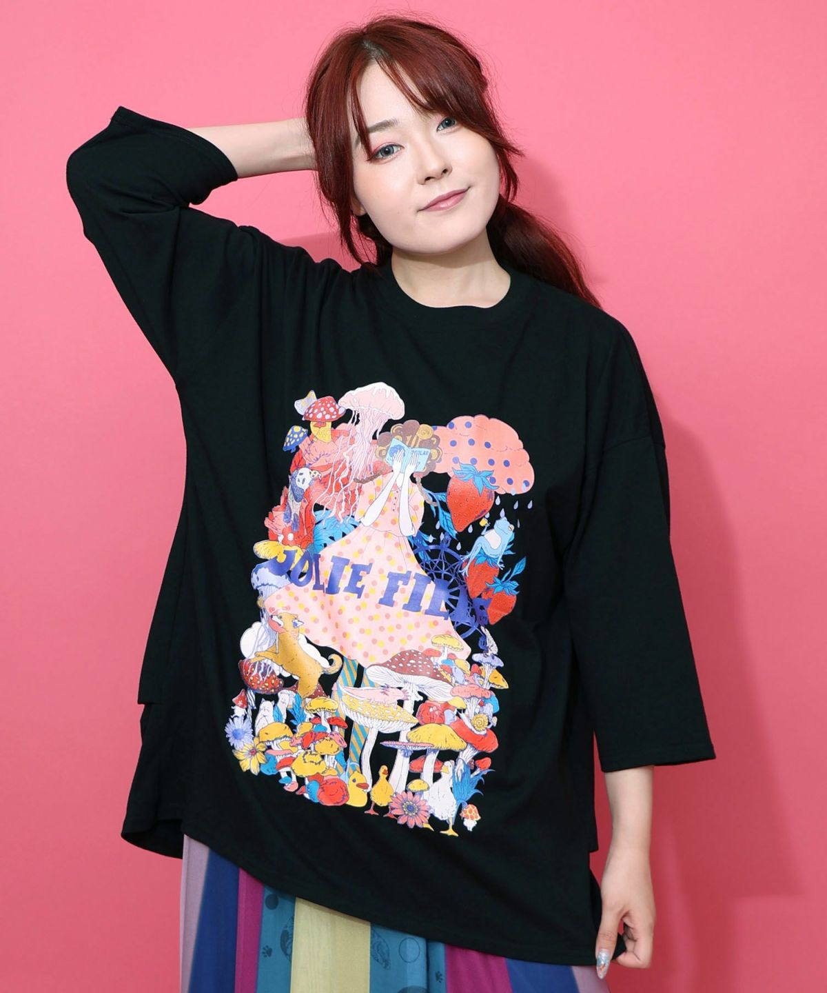 照れ屋な女の子ときのこのプルオーバー-1