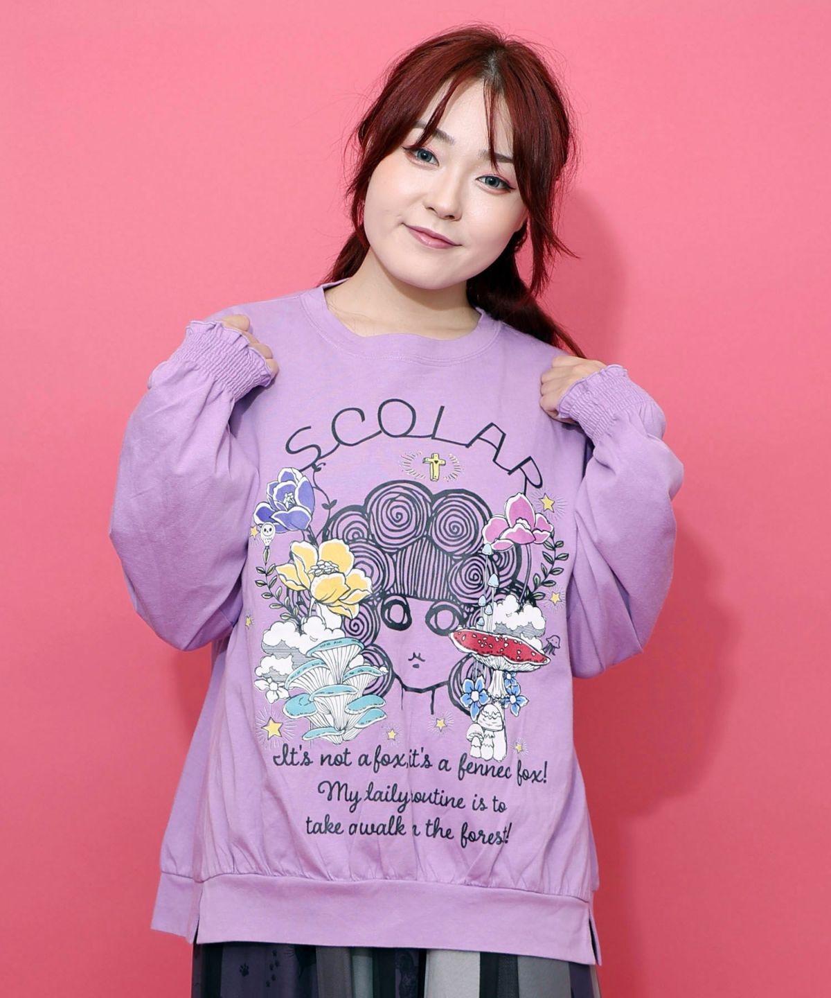 きのこ花十字架スカ子プルオーバー-3