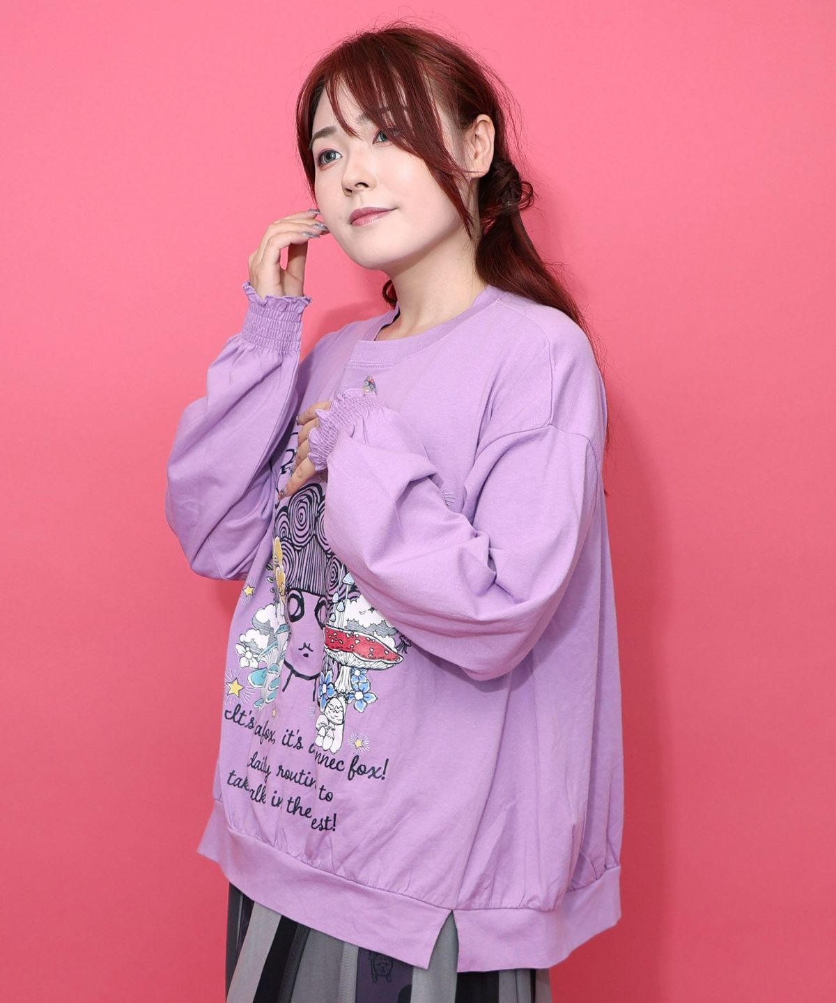 きのこ花十字架スカ子プルオーバー-4