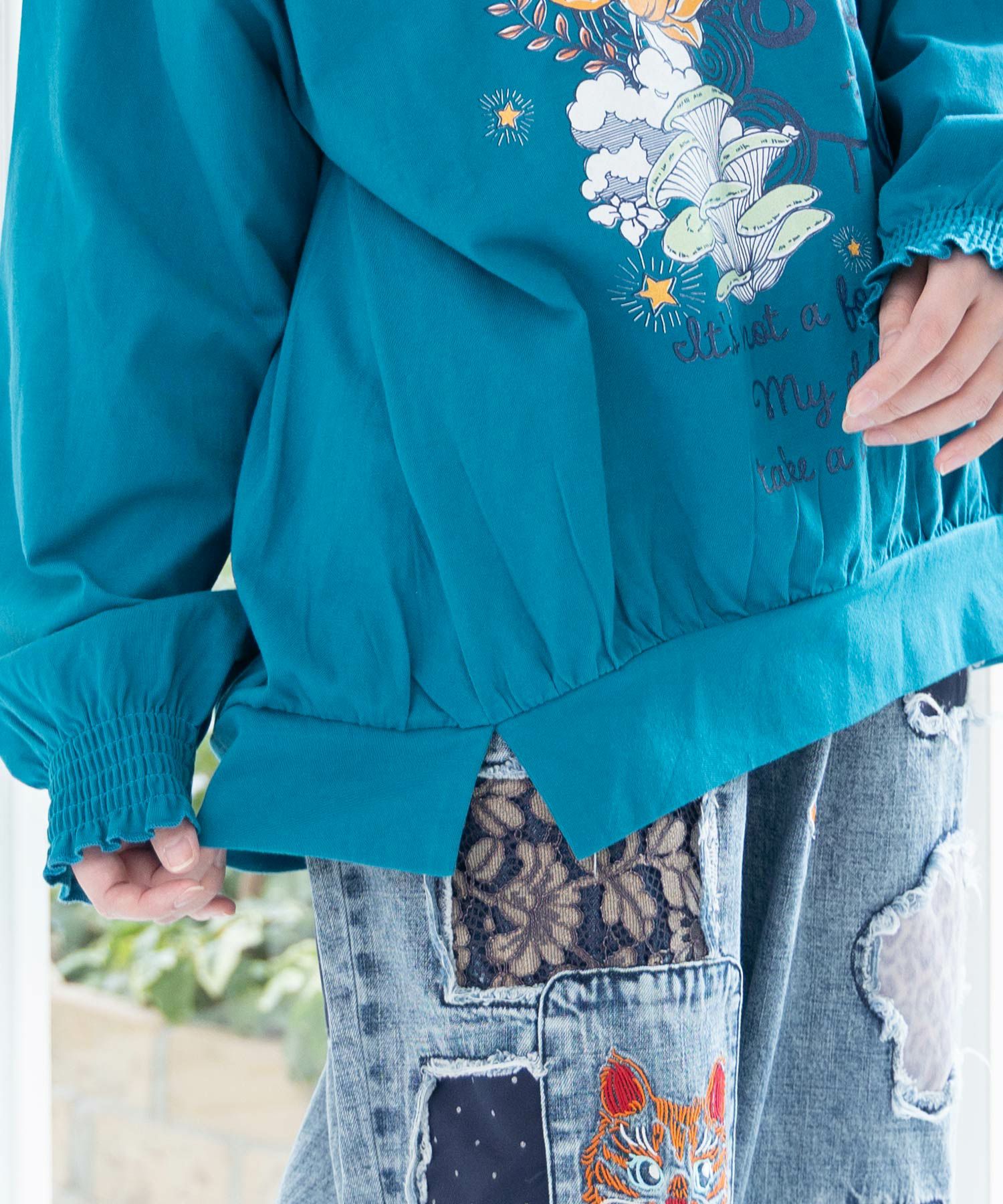 きのこ花十字架スカ子プルオーバー-7