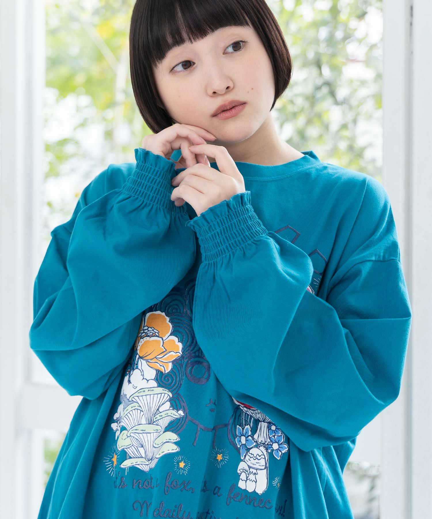 きのこ花十字架スカ子プルオーバー-8