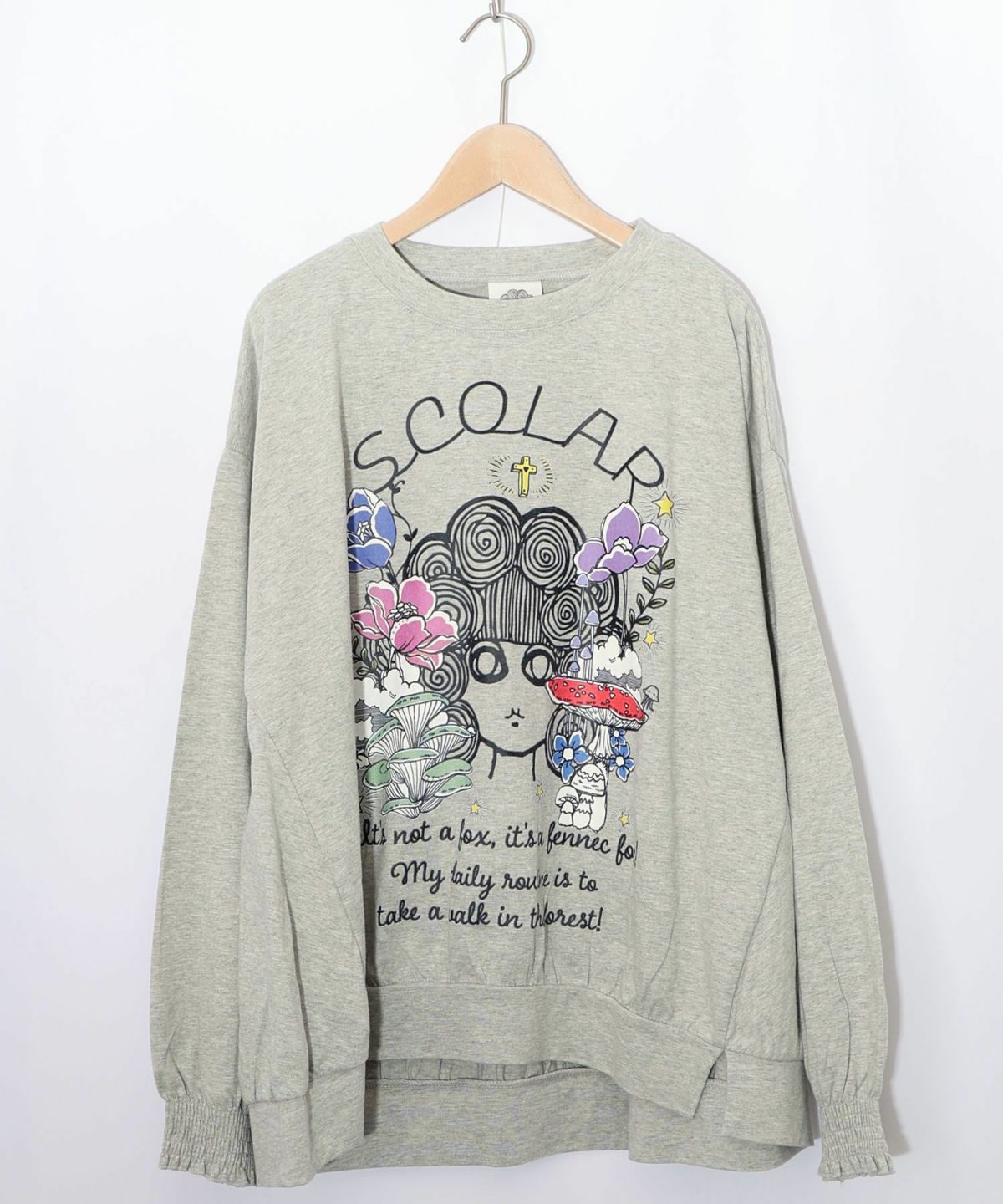 きのこ花十字架スカ子プルオーバー-9