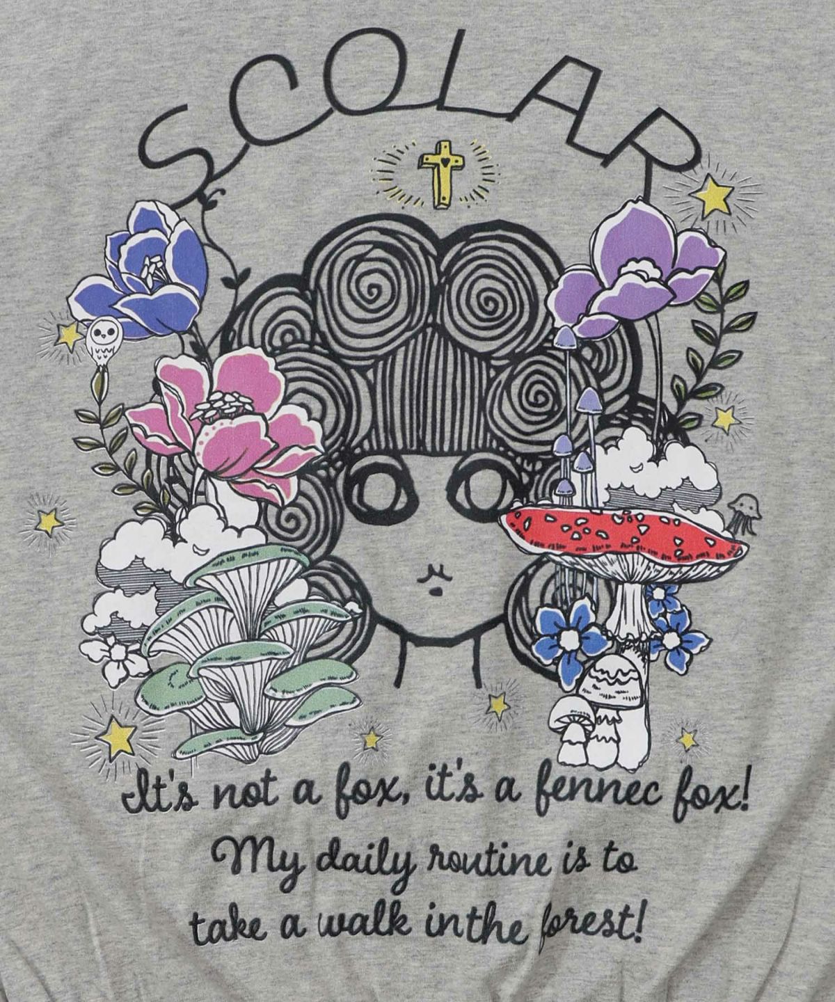 きのこ花十字架スカ子プルオーバー-10