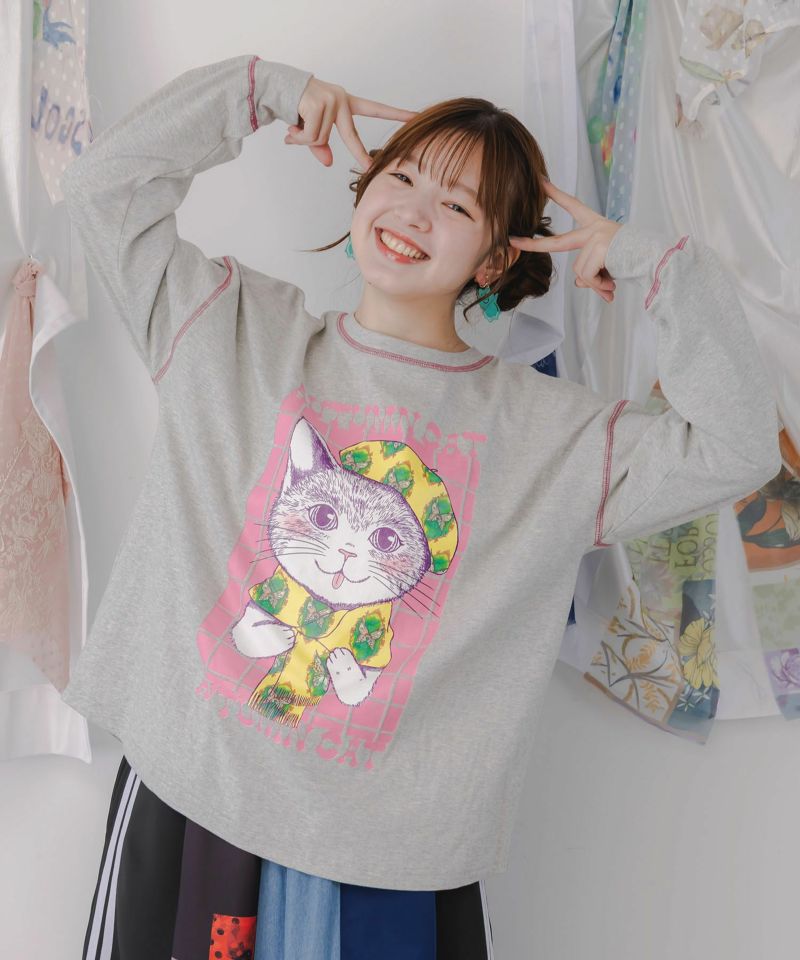もこもこあったかベレー帽ねこプルオーバー-1