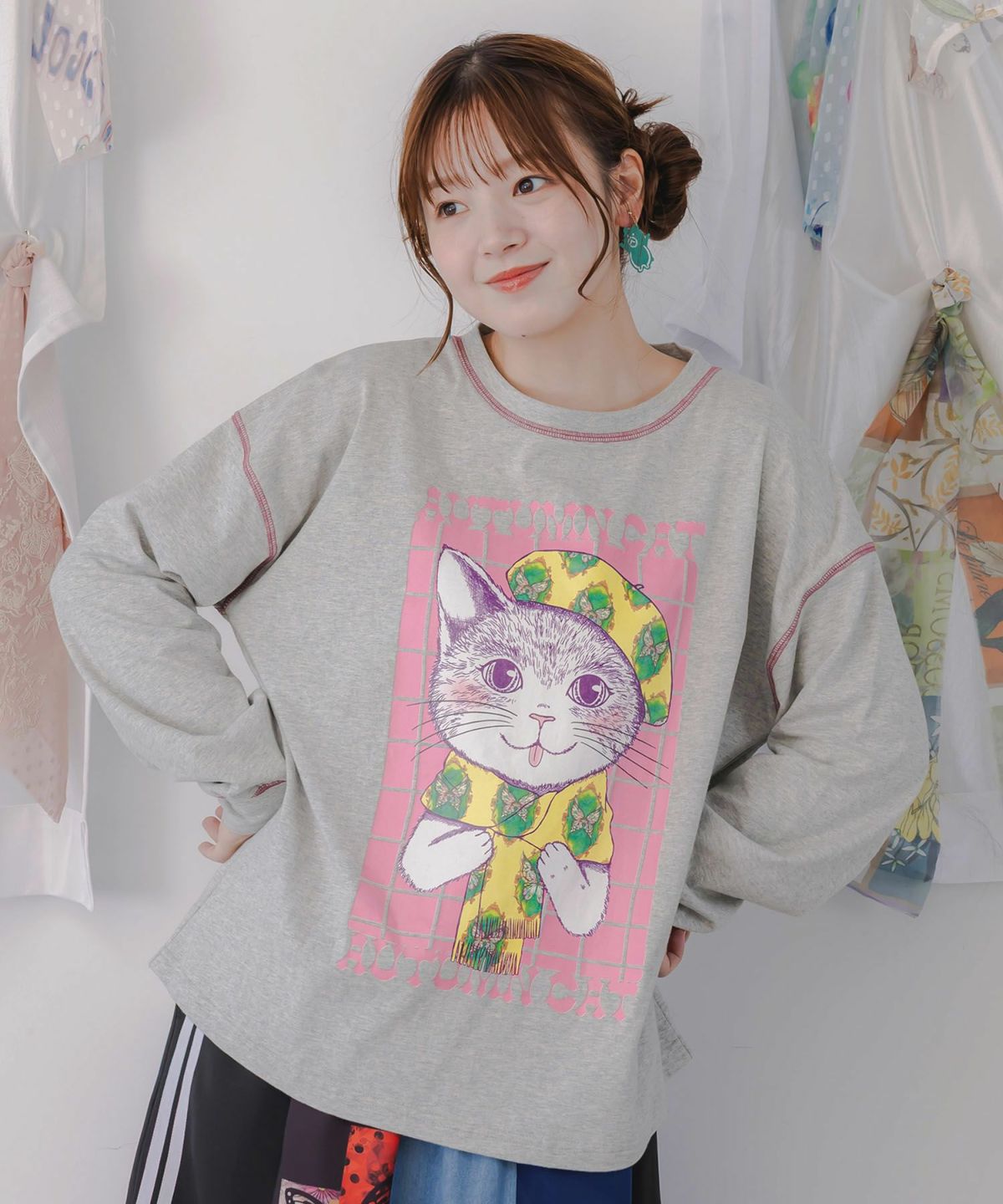 もこもこあったかベレー帽ねこプルオーバー-3