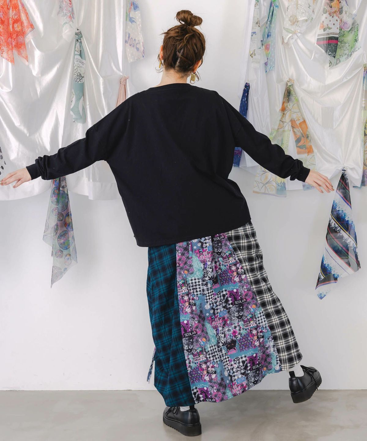 いちご猫パフェプリントプルオーバー-5