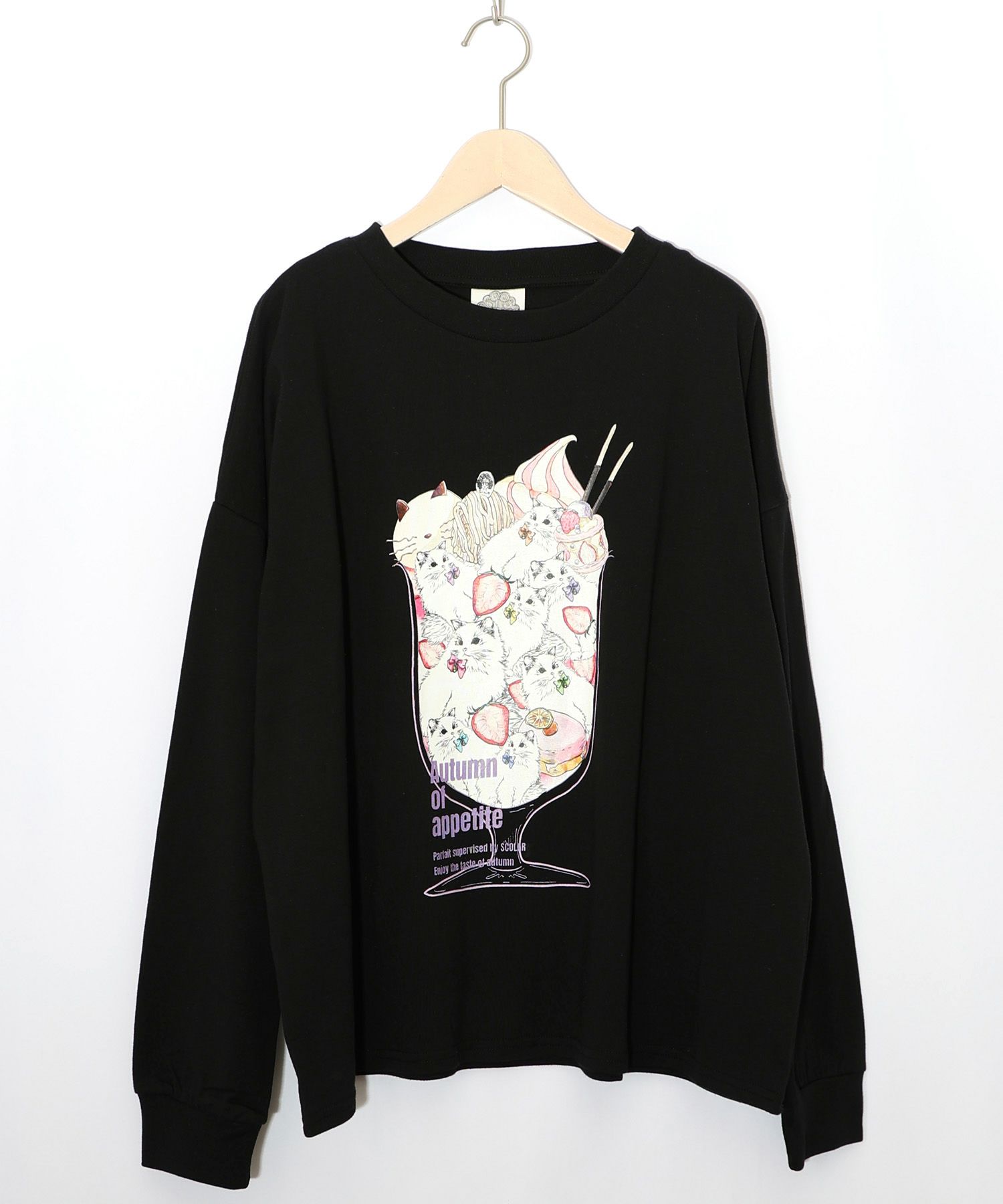 いちご猫パフェプリントプルオーバー-9