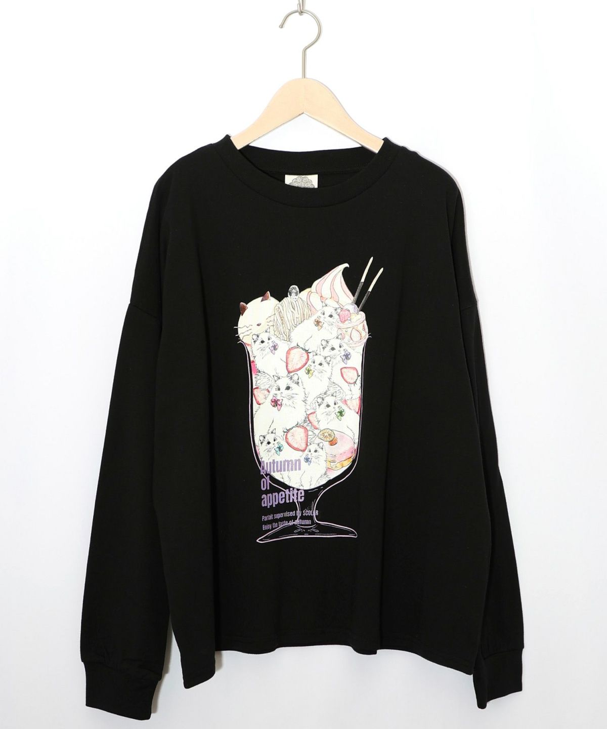 いちご猫パフェプリントプルオーバー-9