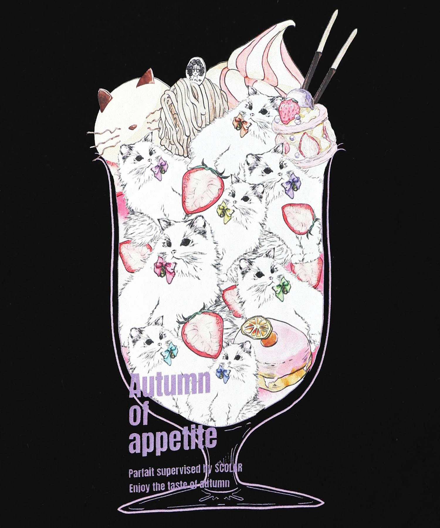 いちご猫パフェプリントプルオーバー-10