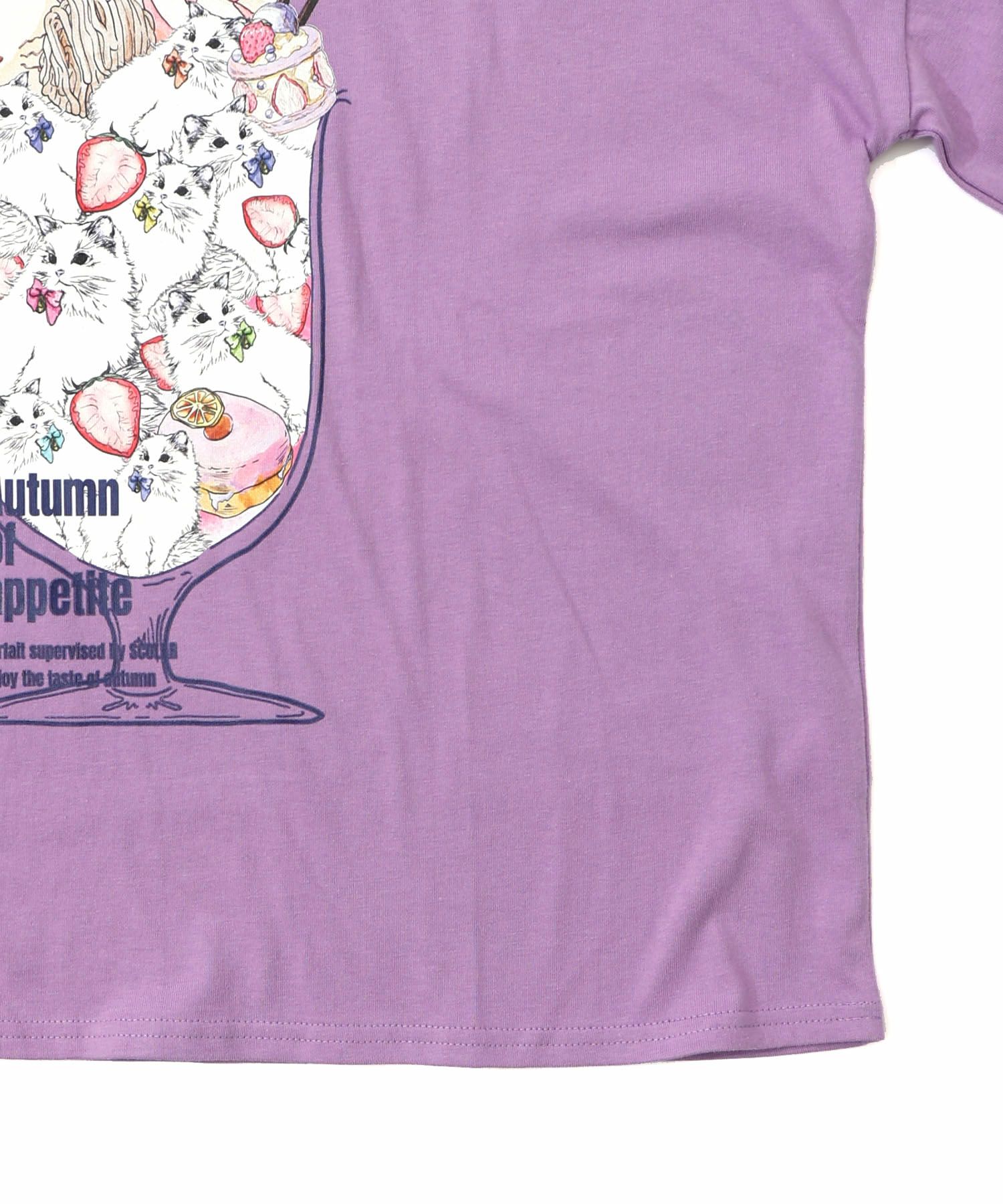 いちご猫パフェプリントプルオーバー-15