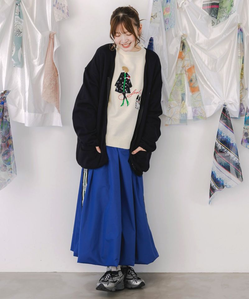 153661：ミニ裏毛スカ子ロゴ ダブルジップカーディガンの通販-ScoLar