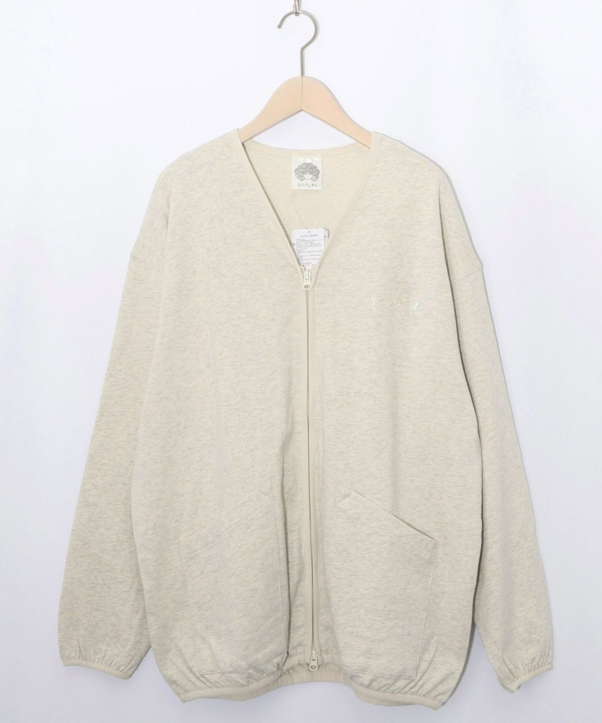 ミニ裏毛スカ子ロゴ ダブルジップカーディガン-7