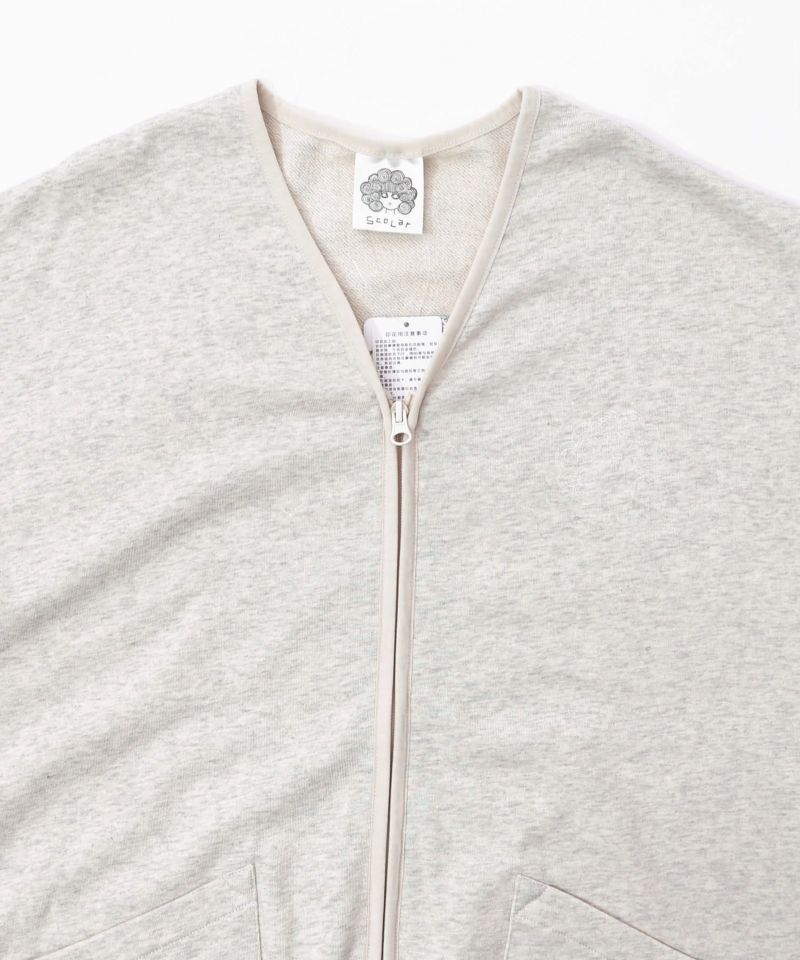 ミニ裏毛スカ子ロゴ ダブルジップカーディガン-13