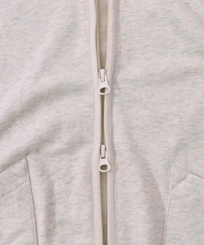 ミニ裏毛スカ子ロゴ ダブルジップカーディガン-14