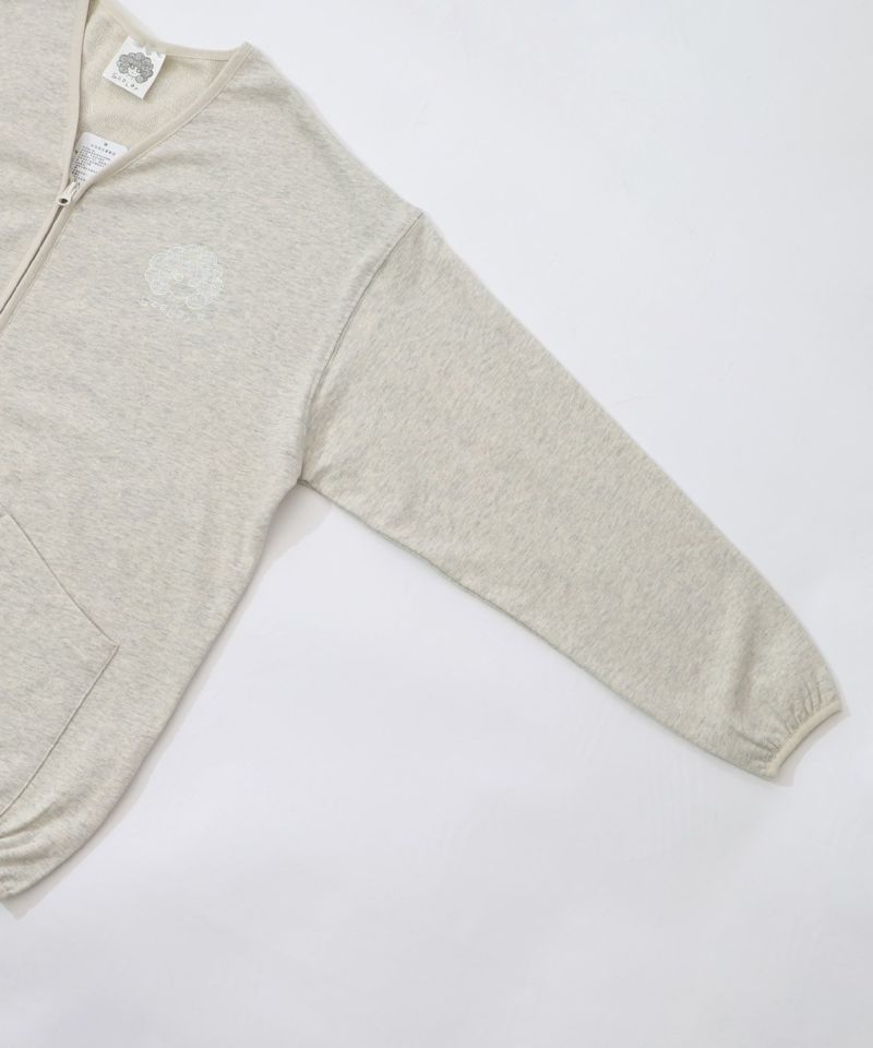 ミニ裏毛スカ子ロゴ ダブルジップカーディガン-15