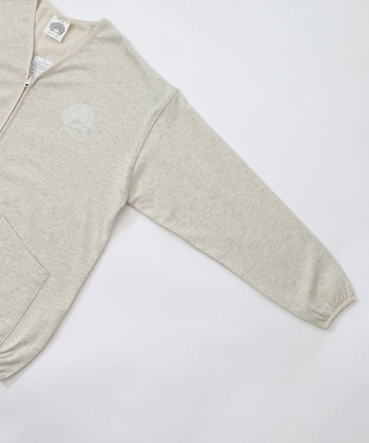 ミニ裏毛スカ子ロゴ ダブルジップカーディガン-15