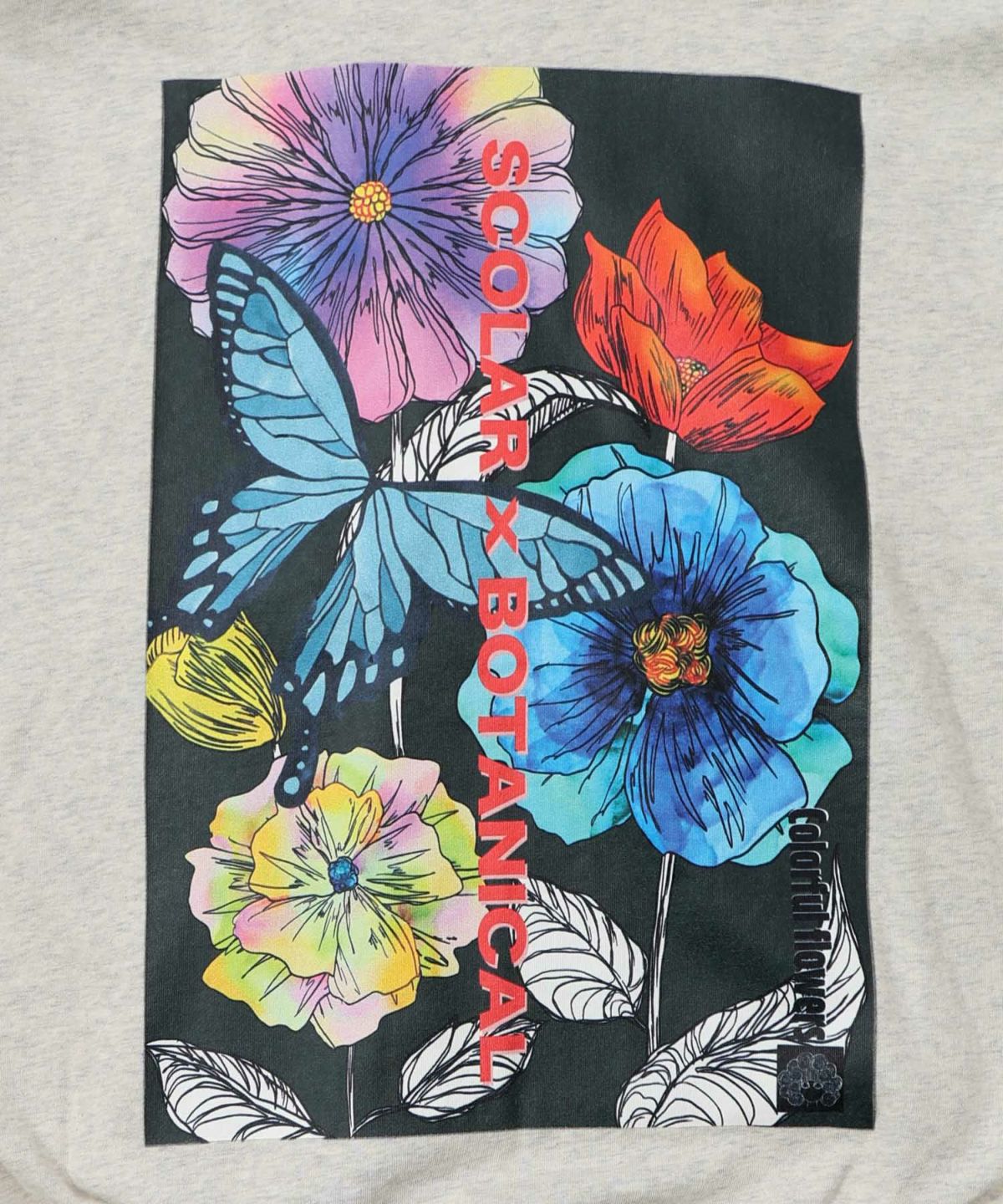 花蝶柄スカ子箔プリントロゴパーカー-10