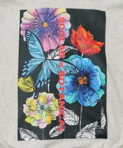 花蝶柄スカ子箔プリントロゴパーカー-10