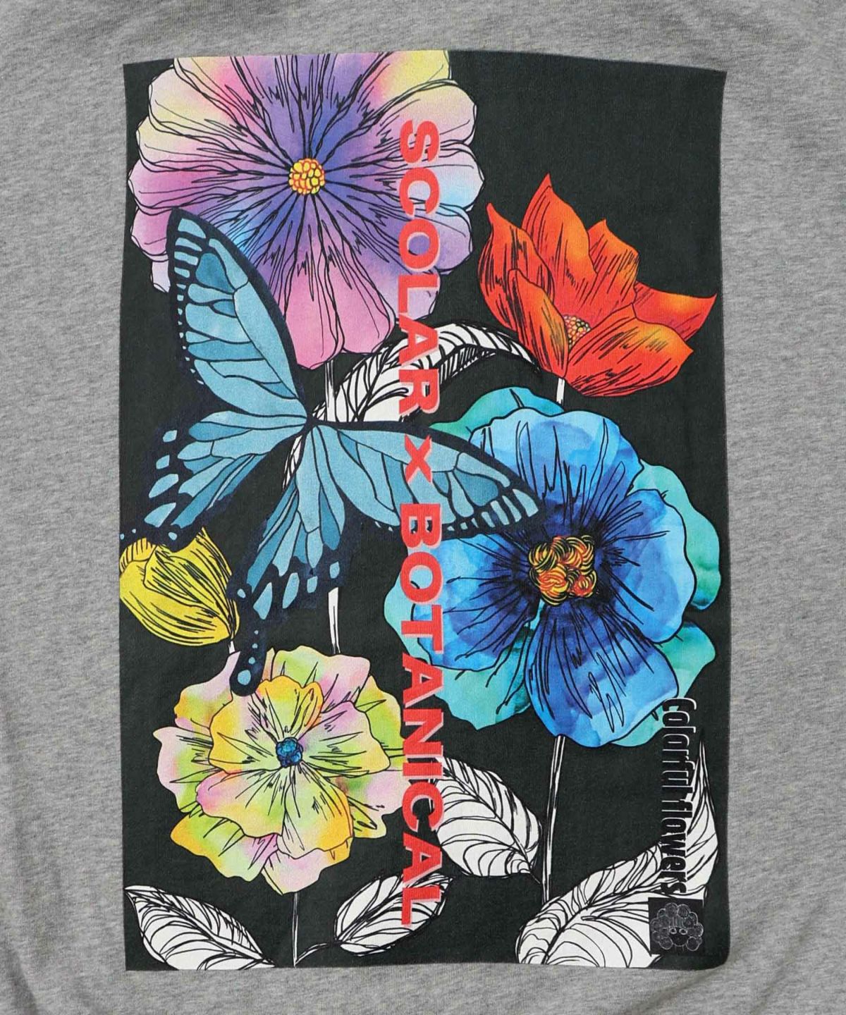 花蝶柄スカ子箔プリントロゴパーカー-13