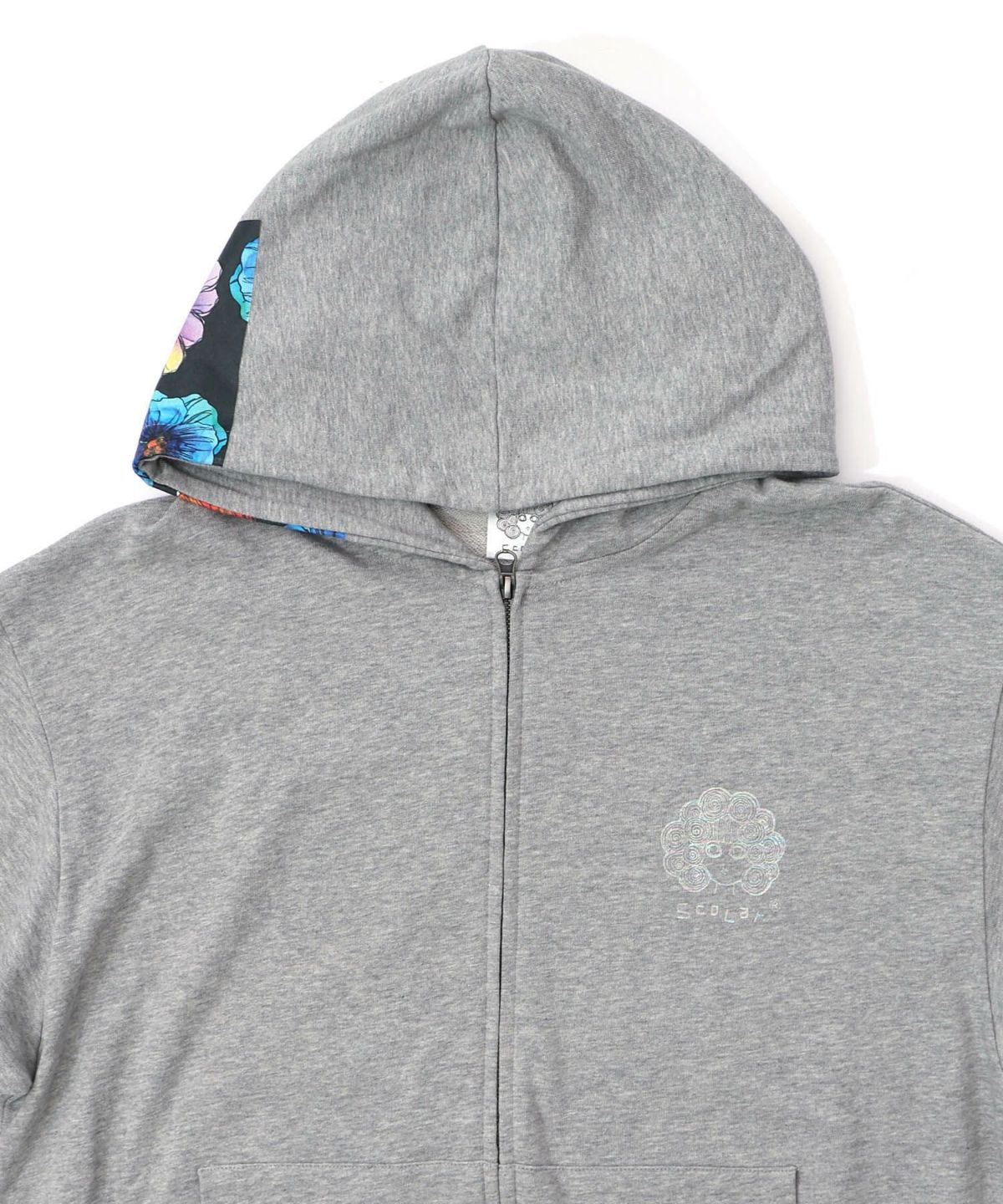 花蝶柄スカ子箔プリントロゴパーカー-17