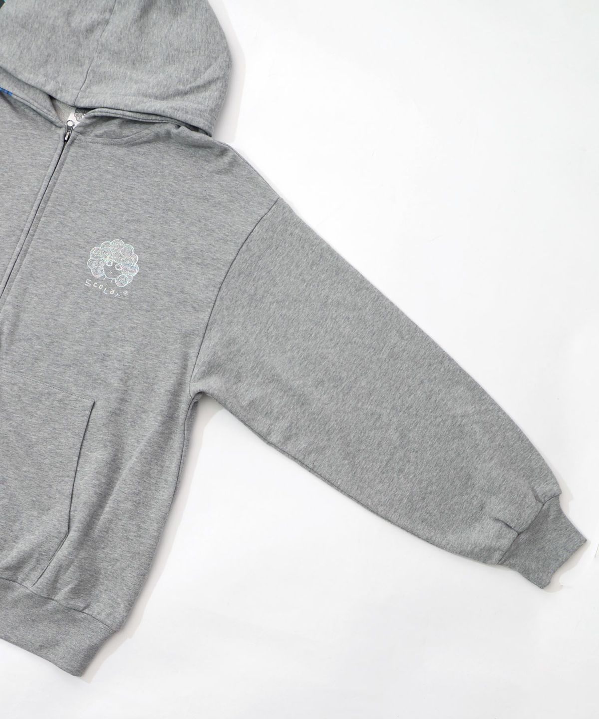 花蝶柄スカ子箔プリントロゴパーカー-18