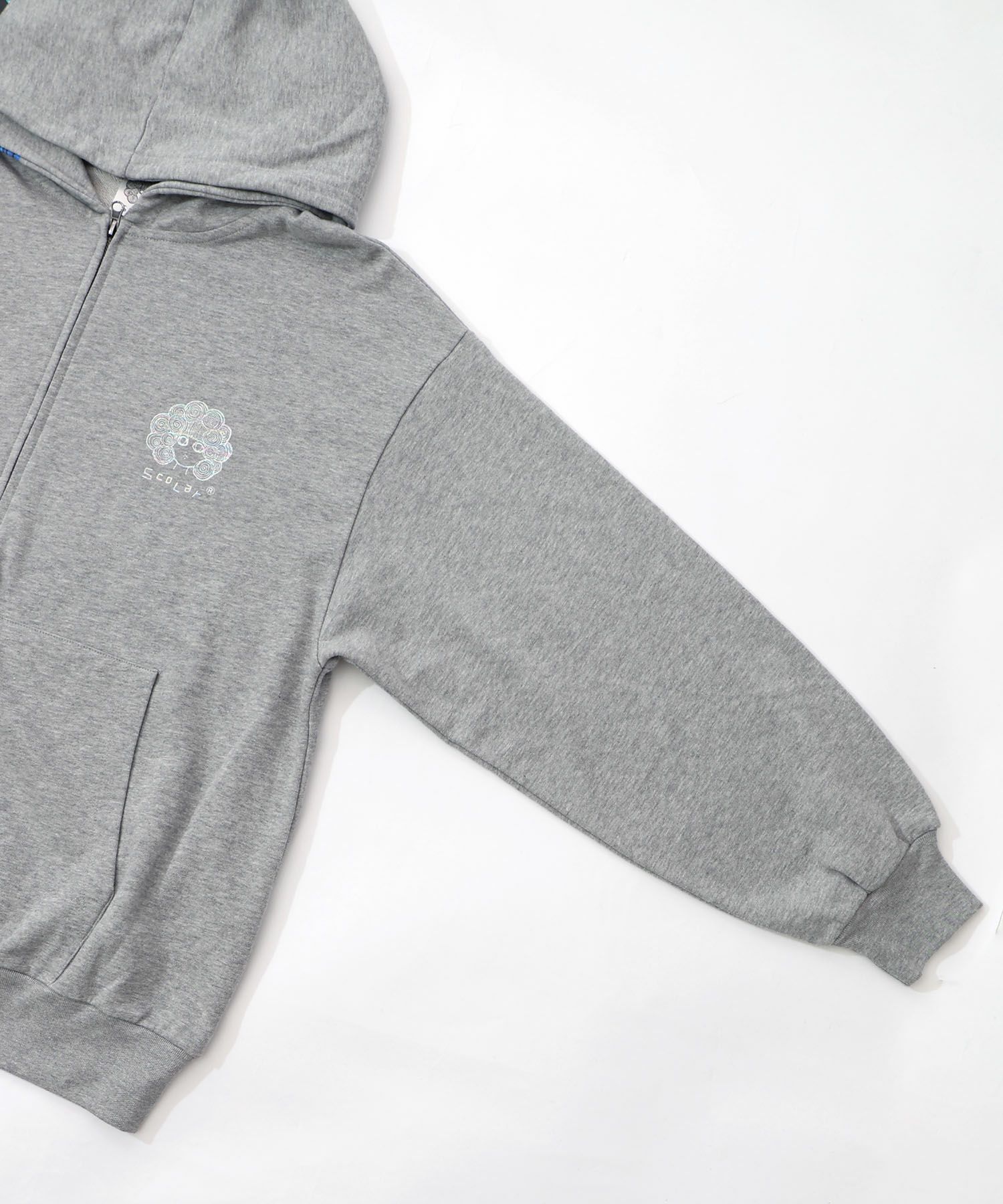 花蝶柄スカ子箔プリントロゴパーカー-18