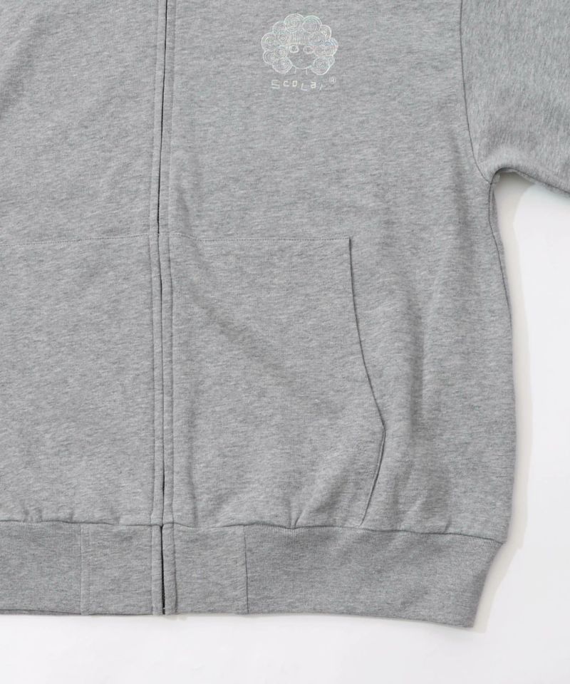 花蝶柄スカ子箔プリントロゴパーカー-19