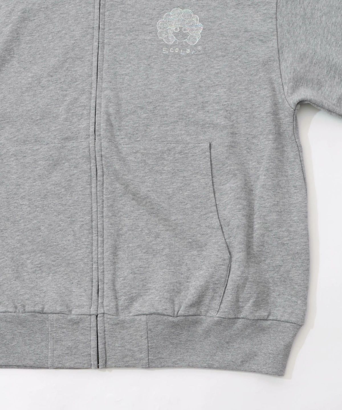 花蝶柄スカ子箔プリントロゴパーカー-19