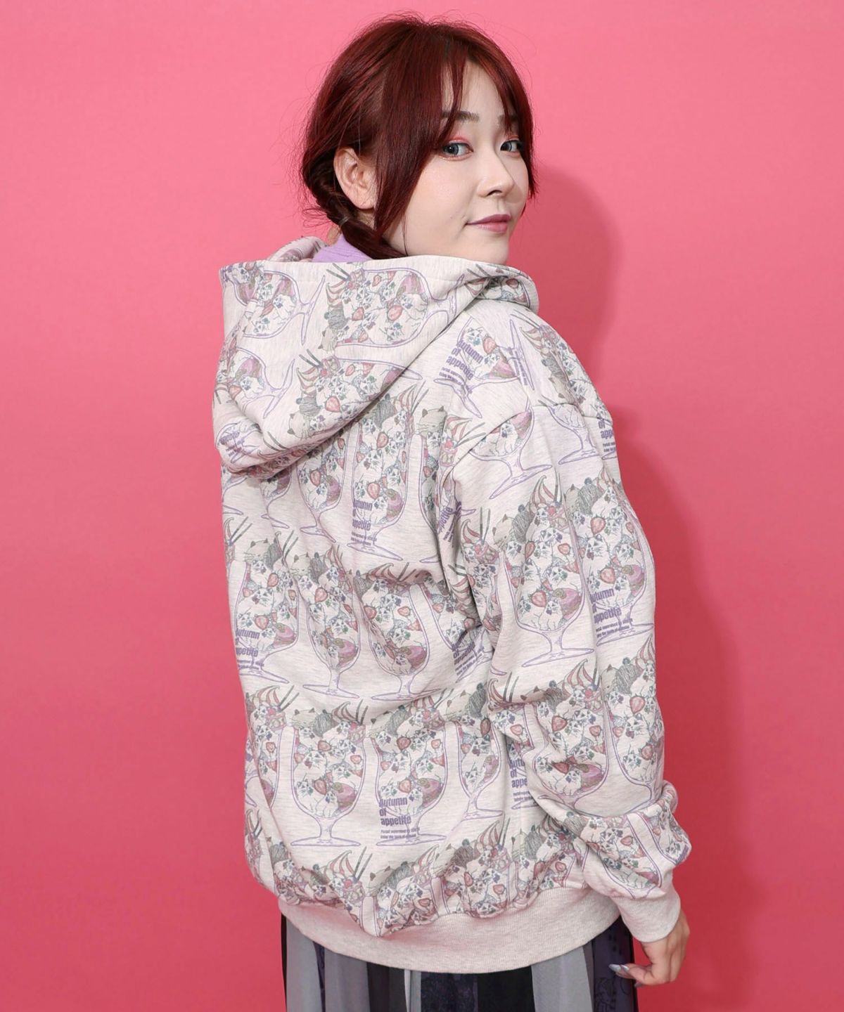 イチゴいっぱいねこパフェパーカー-6