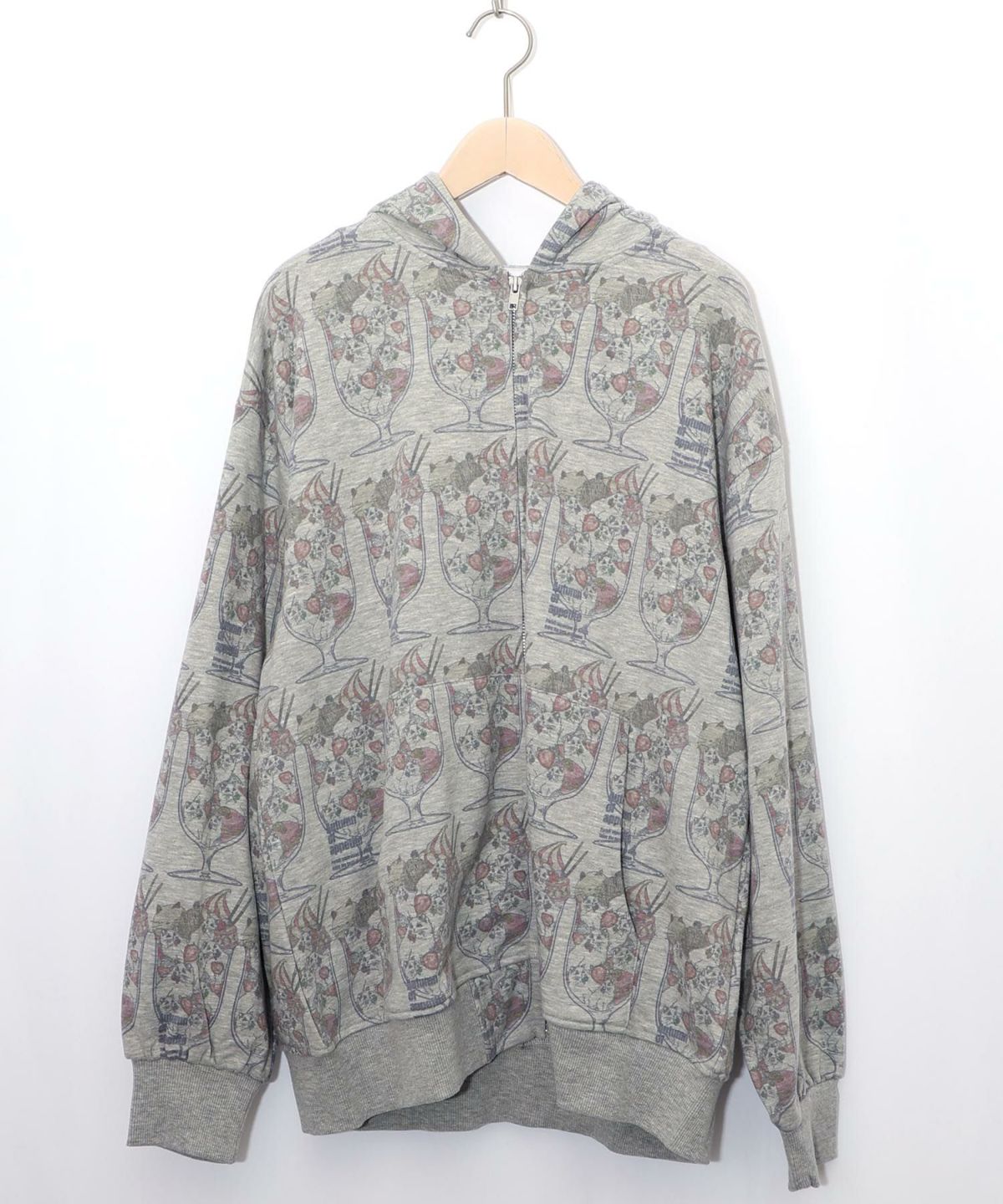 イチゴいっぱいねこパフェパーカー-10