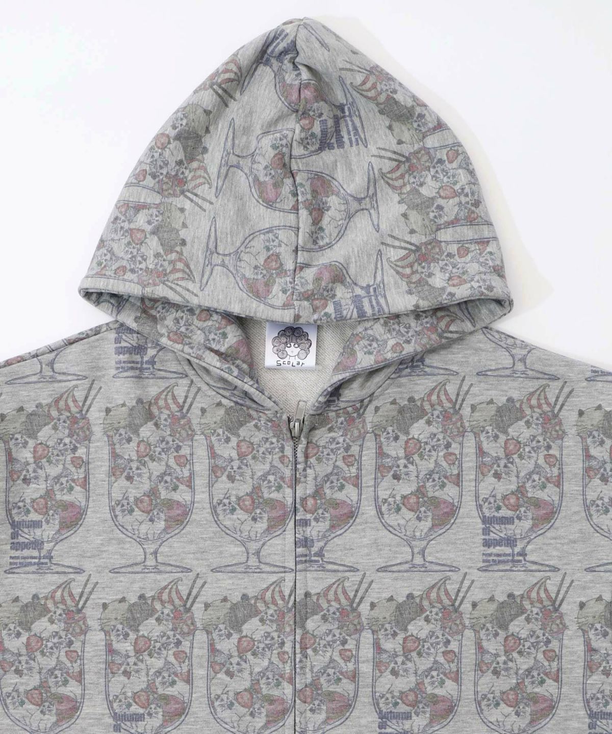 イチゴいっぱいねこパフェパーカー-12