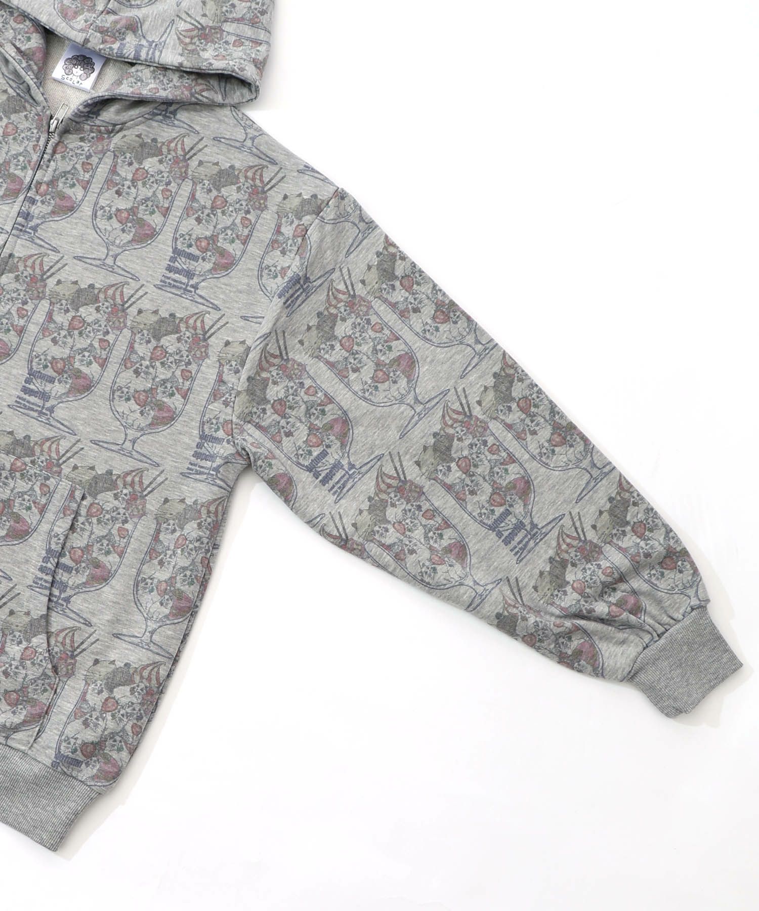 イチゴいっぱいねこパフェパーカー-13