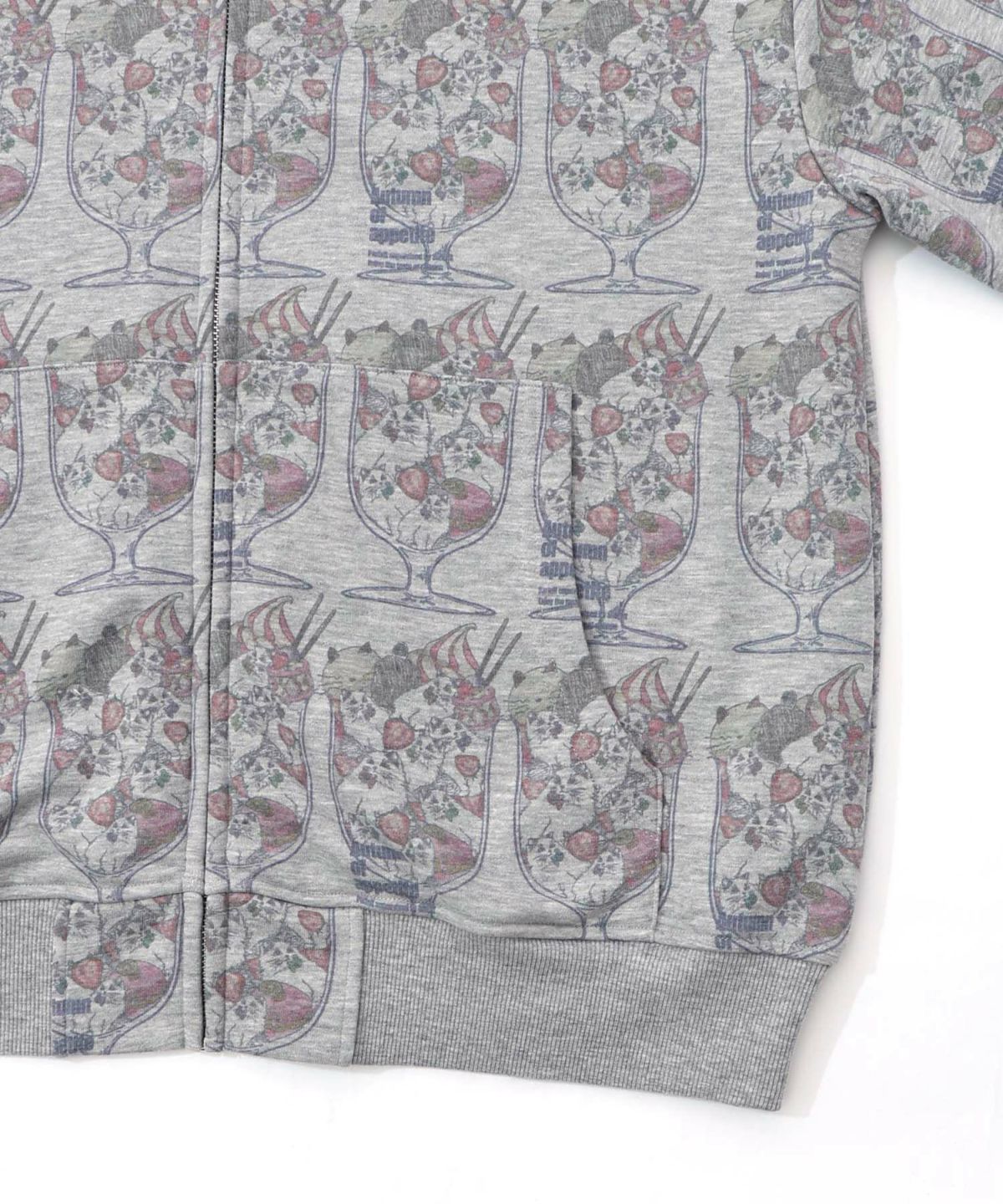 イチゴいっぱいねこパフェパーカー-14