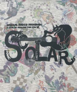 花と音楽のスウェットプルオーバー-10