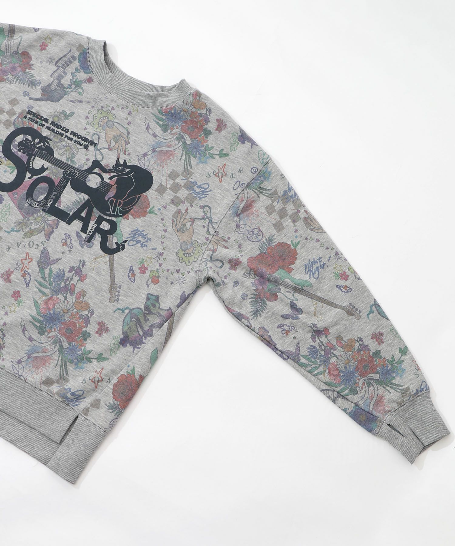 153644：花と音楽のスウェットプルオーバーの通販-ScoLar