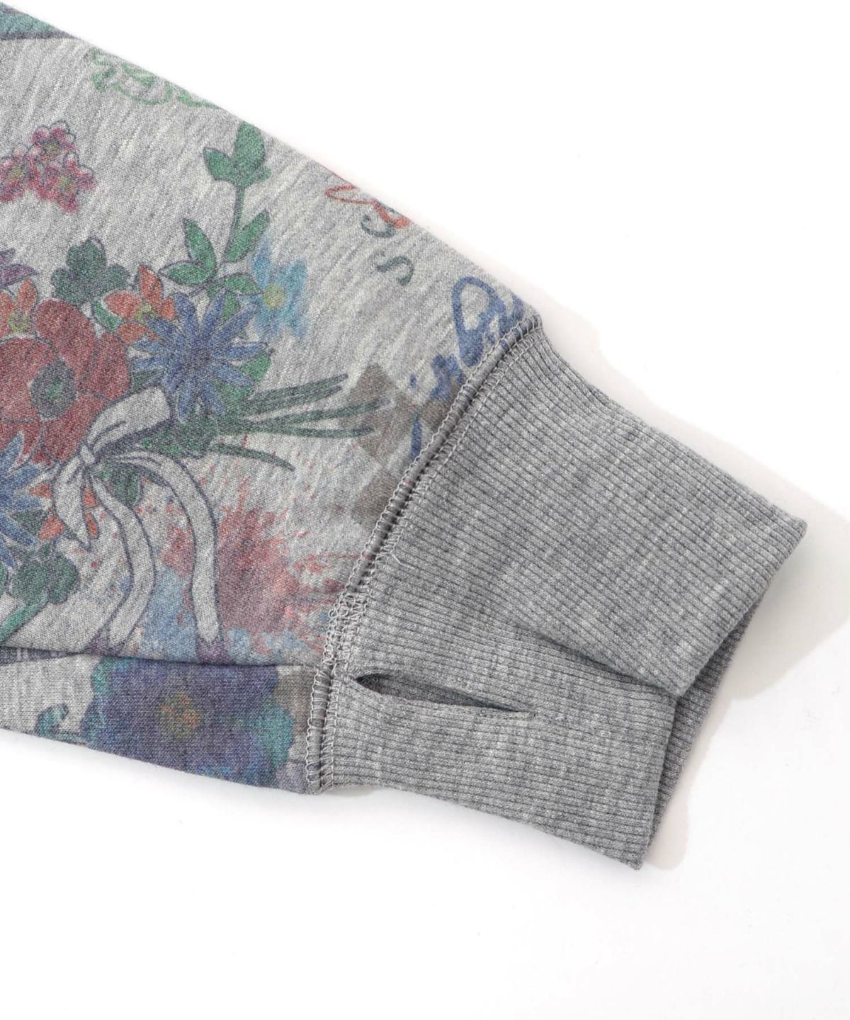 花と音楽のスウェットプルオーバー-13