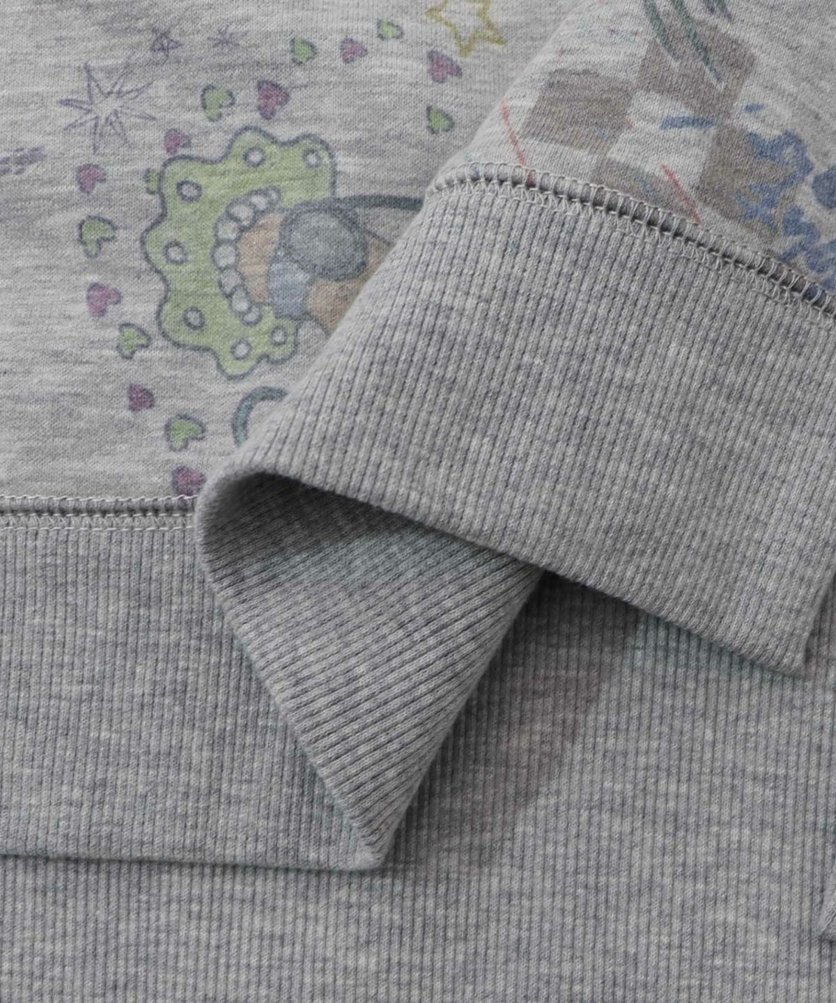 花と音楽のスウェットプルオーバー-15