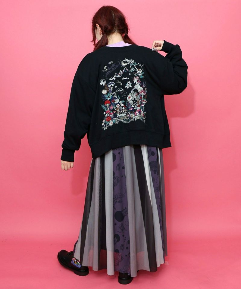 【faliero sarlt】春に纏ういちごの刺繍大判カットワークストール　伊製 巻くだけで春気分】レース柄刺繍ストール（2002505016